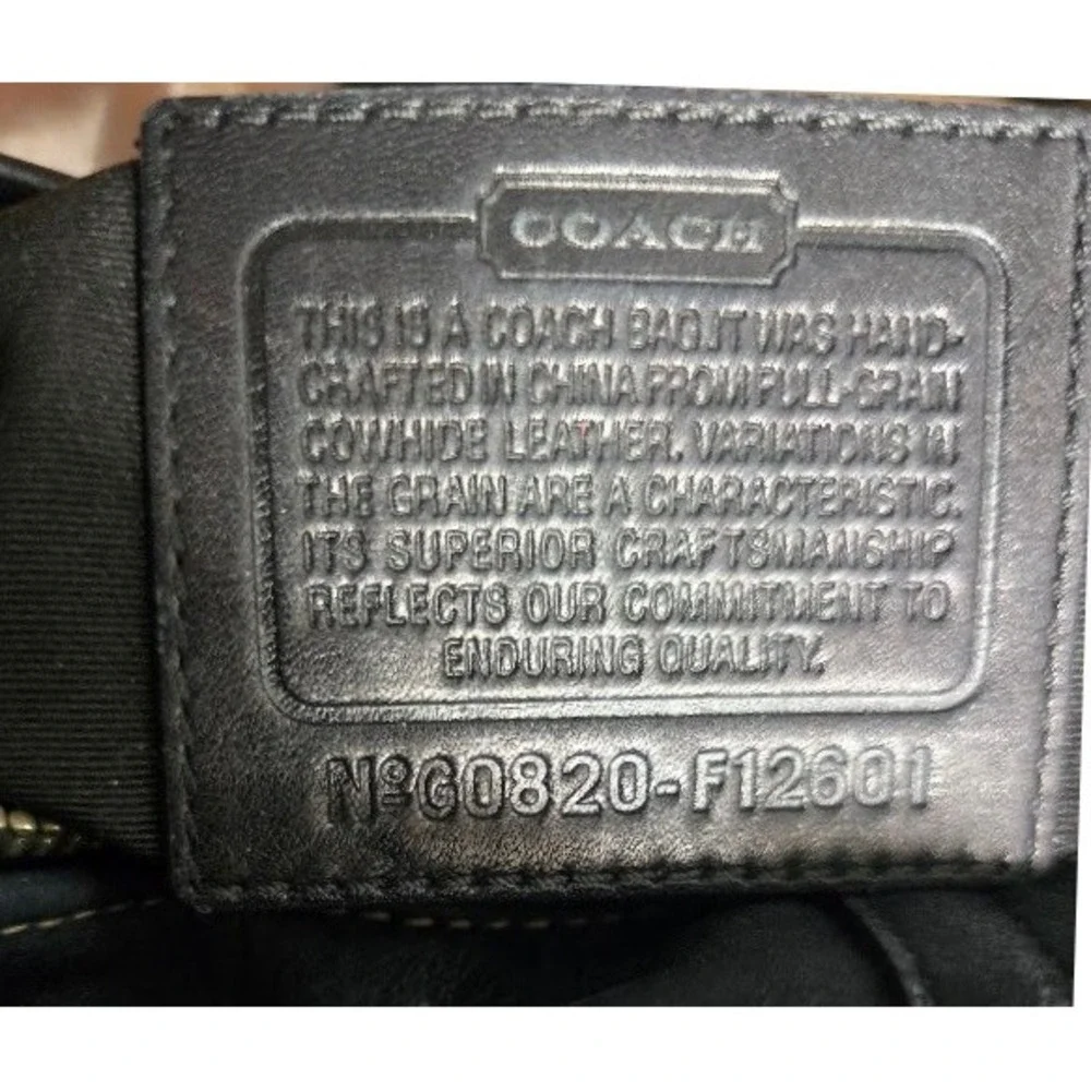 Coach Hamilton Soho Hobo F12601 Black Leather Shoulder Bag Y2K 2008 Buckle Rare